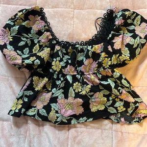 Light colorful babydoll top